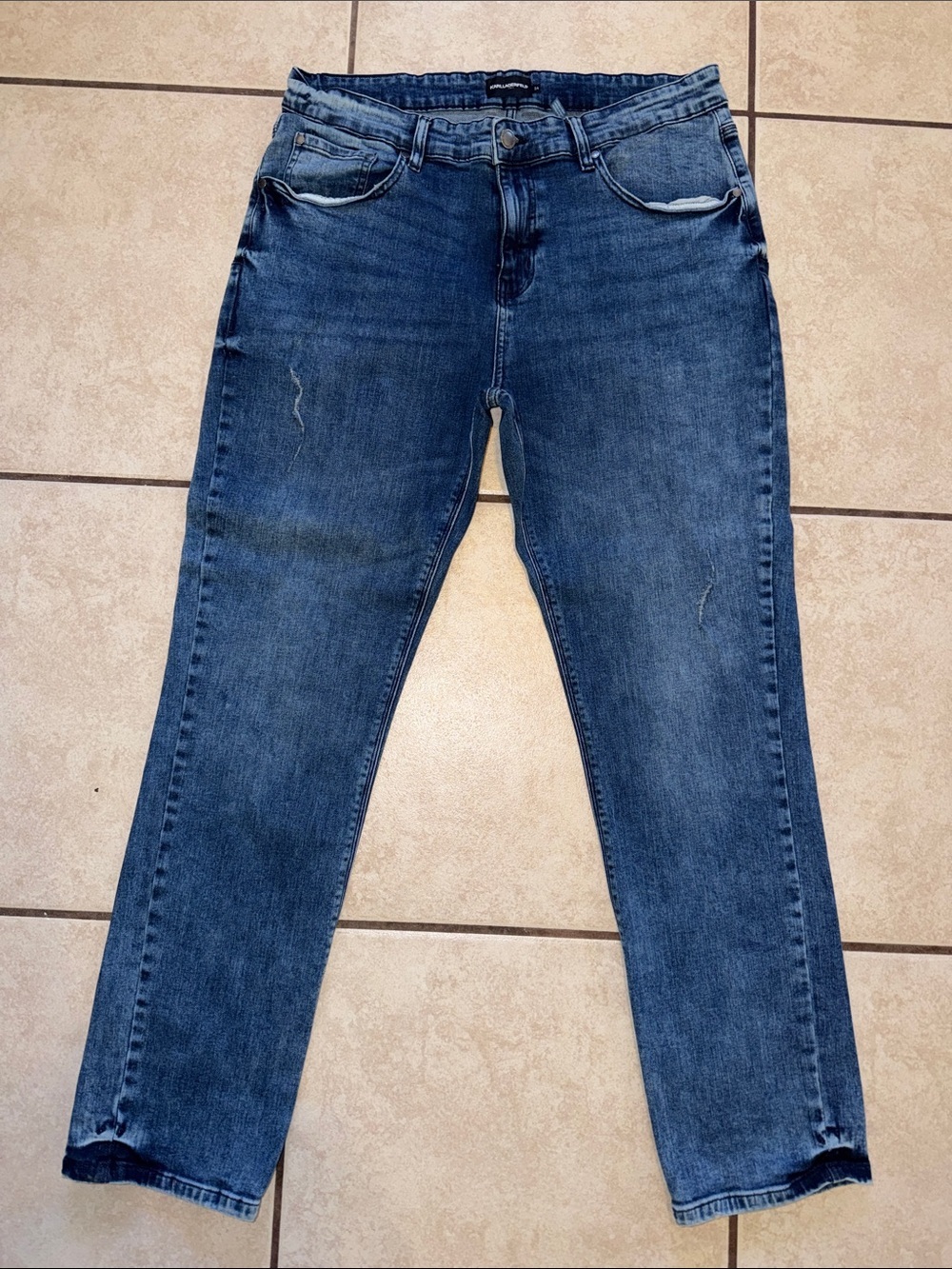 Karl Lagerfeld Classic Straight Blue Denim Jeans